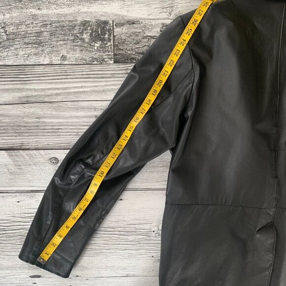 Vintage Pelle Cuir Black Leather Blazer Jacket - Picture 13 of 16